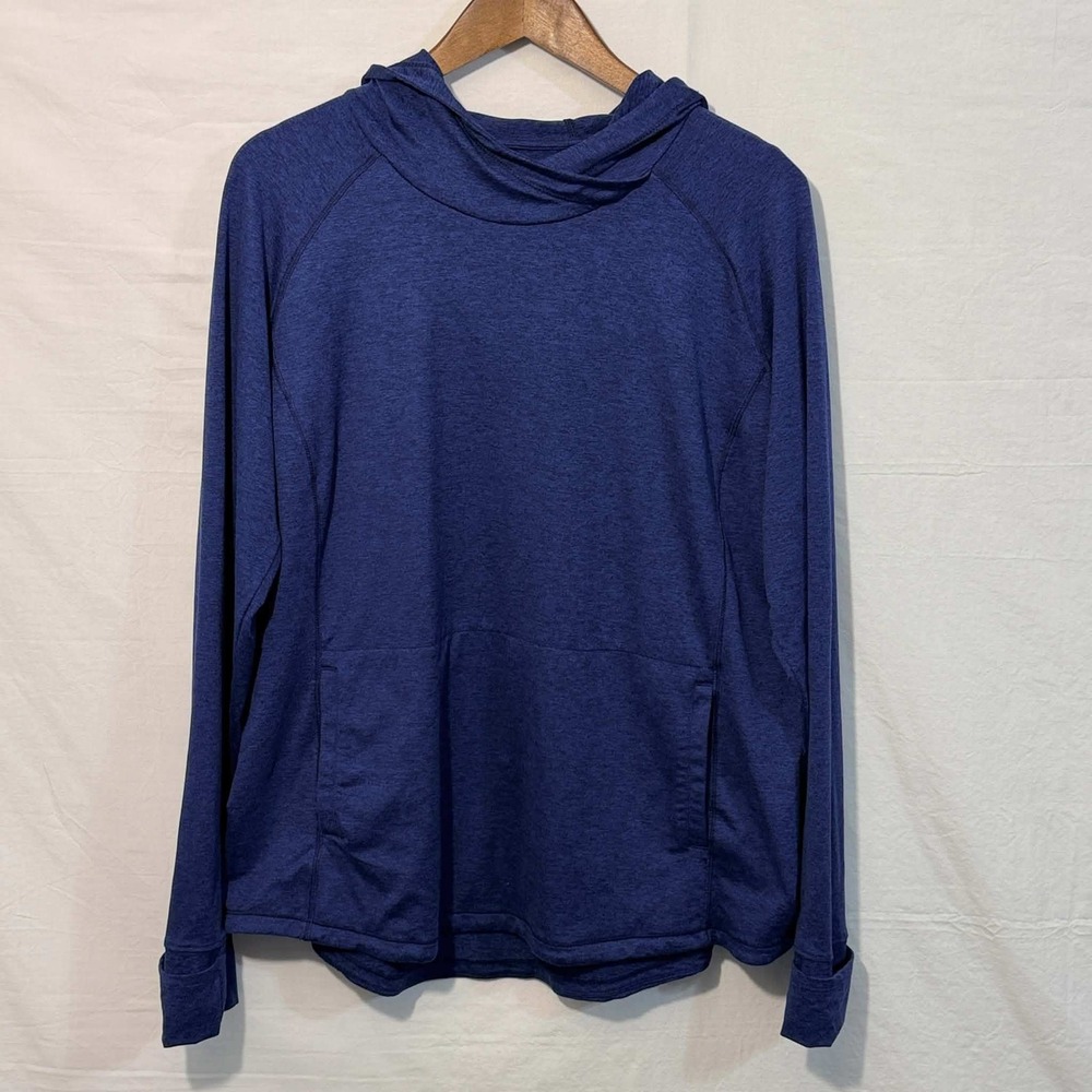 Duluth Trading Co Hoodie Women XL Blue Polyester Spandex Active Classic Trendy